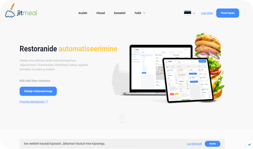 Сайт для системы JITMeal jitmeal.com