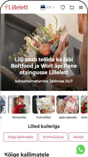 Цветочный магазин Lillelett lillelett.ee