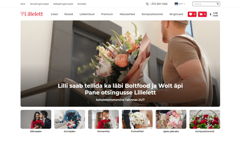 Цветочный магазин Lillelett lillelett.ee
